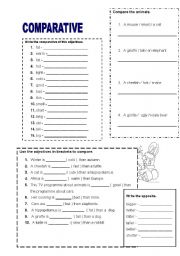 Comparative: adjectives + er