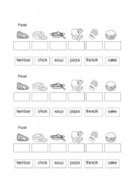 English Worksheet: vocabulary food