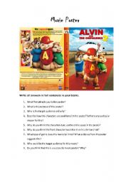 English Worksheet: alvin and the chipmunks 2 movie poster