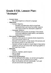 English worksheet: Animals- What animal am I like?