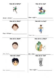English Worksheet: How old is ...