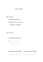 English worksheet: weather