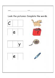 English Worksheet: VOCABULARY