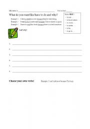 English Worksheet: Just Because