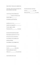 English Worksheet: Diana Vickers - The Boy Who murdered love (Song with metaphors)