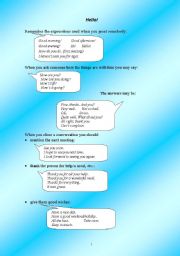 English Worksheet: Hello!