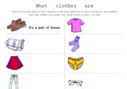 English worksheet: What clothes are these?
