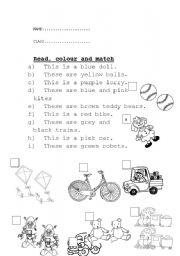 English Worksheet: toys