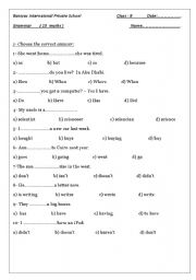 English worksheet: grammar