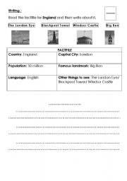 English Worksheet: england