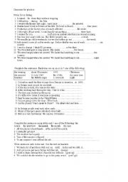 English Worksheet: Function Words of Time