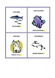 English worksheet: Animals and plural FLASHCARDS