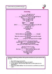 English worksheet: Amazing Aerosmith