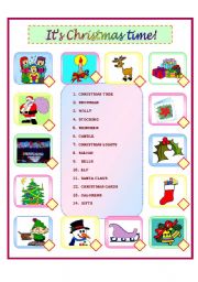 English Worksheet: It`s Christmas time