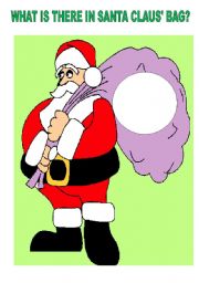 English Worksheet: SANTA CLAUS BAG GAME