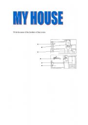 English worksheet: MY HOUSE