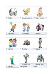 English Worksheet: family tree colourful
