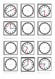 English Worksheet: telling the time 