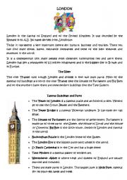 English Worksheet: London