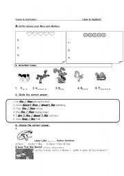 English worksheet: quiz