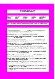 English Worksheet: Vocabulary Exercises ( Answers are Included )