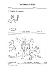 English Worksheet: The Emperors new clothes 
