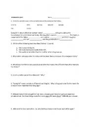 English worksheet: Spanglish Movie Quiz