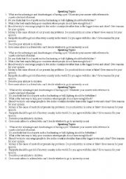 English Worksheet: Speaking topics