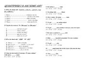 English Worksheet: QUANTIFIERS/SOME-ANY/A-AN