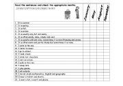 English Worksheet: read sentence and check appropriate month