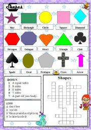 English Worksheet: Shapes