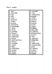 English Worksheet: synonyms