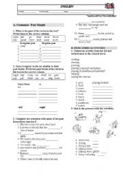 English Worksheet: Sports and Free time activities