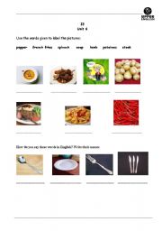 English worksheet: Food fantastic food