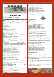 English Worksheet: SONG-CHRISTMAS TIME by Christina Aguilera