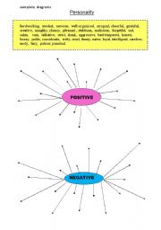 English worksheet: personality