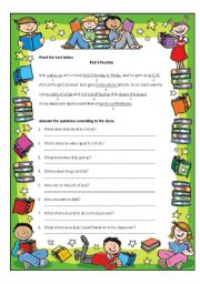 English Worksheet: wh-questions