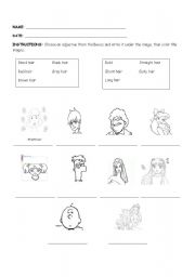 English Worksheet: Adjectives