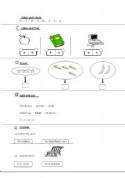 English Worksheet: listen,choose,and count