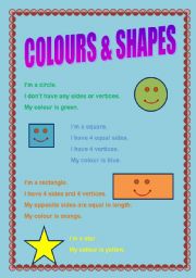 English worksheet: Colours and shapes