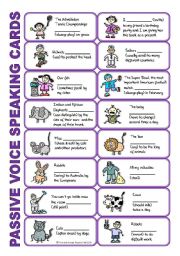 SET 1: Passive voice / tenses / adverbs of frequency / irregular verbs / modals - worksheet OR speaking activity (purple series)