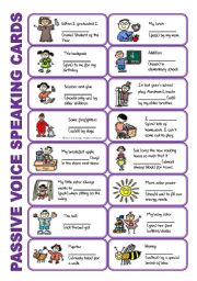 SET 3: Passive voice / tenses / adverbs of frequency / irregular verbs / modals - worksheet OR speaking activity (purple series)