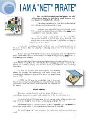 English Worksheet: IM A NET PIRATE - TECHNOLOGY