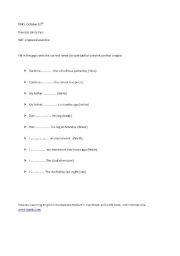English Worksheet: Present perfect 