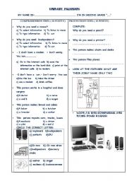 English Worksheet: COMPUTER AND JOB PRACTICE