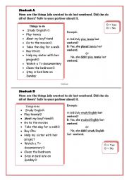 English worksheet: Simple Past