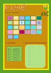 English Worksheet: My Alphabet