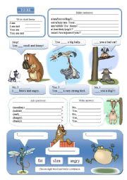 English Worksheet: To be - I am - You are