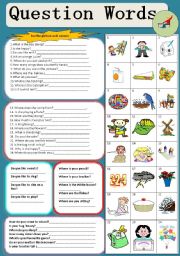 English Worksheet: Question words ( Interrogative)