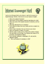 Internet Scavenger Hunt